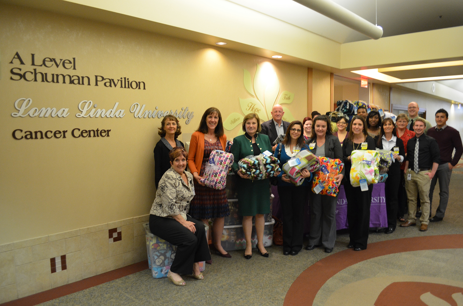 Loma Linda University Cancer Center Patients Receive Blankets Courtesy